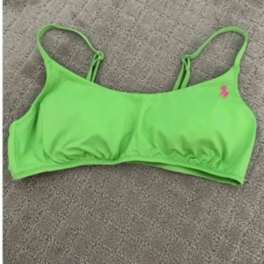 NWOT Polo Ralph Lauren Kennedy Modern High Leg Bikini in Riviera Green SZ S